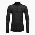 Smartwool Intraknit Thermal Merino Base Layer Uomo 1/4 Zip nero/bianco felpa termica