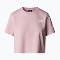 Maglietta da donna The North Face Simple Dome Cropped Slim Tee rosa metallizzato 4