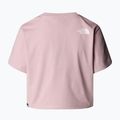 Maglietta da donna The North Face Simple Dome Cropped Slim Tee rosa metallizzato 5