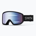 Maschera da sci Smith Transfer black/blue lente specchiata