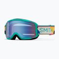 Maschera da sci per bambini Smith Daredevil Jr jade formations/blue sensor mirror 5