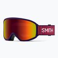 Maschera da sci per bambini Smith Reason OTG S3 deep plum gradient/red solx mirror antifog