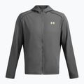 Giacca da corsa Under Armour Storm Run da uomo con cappuccio, color castlerock/verde morfina/riflettente 3