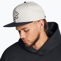 Berretto Under Armour Curry Flat Brim Snapback da uomo, bianco/crema/nero 3