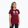 Maglietta Under Armour Rival logo donna cardinale/bianco