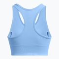 Under Armour Vanish Seamless Mid Reggiseno da allenamento di marca horizon blu/bianco 4