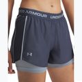 Pantaloncini da allenamento Under Armour Tech Play Up 2in1 downpour gray / harbor blue / harbor blue da donna 4