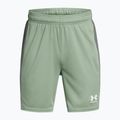 Pantaloncini da calcio Under Armour Challenger Knit verde silice / castlerock / bianco da bambino