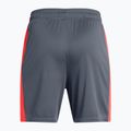 Pantaloncini da calcio Under Armour da bambino Challenger Knit downpour grigio / fuoco / bianco 2