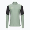 Felpa da calcio Under Armour da uomo Challenger Pro 1/4 Zip verde silice / nero / giallo sonico 4