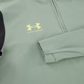 Felpa da calcio Under Armour da uomo Challenger Pro 1/4 Zip verde silice / nero / giallo sonico 6