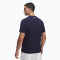 Maglietta da allenamento Under Armour HeatGear Fitted bianca e blu notte da uomo 2