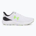 Under Armour Charged Pursuit 4 bianco/nero/verde ipersonico scarpe da corsa da uomo 8