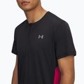 Maglietta da corsa Under Armour Trail Run Zip uomo nero/fucsia sfumato/riflettente 3