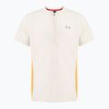 Maglietta da corsa Under Armour Trail Run Zip da uomo in pietra/oro nobile/riflettente