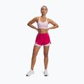 Pantaloncini da corsa Under Armour Fly By 2in1 da donna fucsia sfumato/rosa primario/riflettente 2