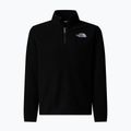Felpa in pile per bambini The North Face Teen Glacier 1/4 Zip nera