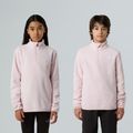 Felpa in pile per bambini The North Face Teen Glacier 1/4 Zip pale blossom 3