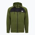 Felpa da uomo The North Face Reaxion Fleece Full Zip Hoodie verde bosco/nero