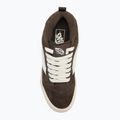 Scarpe Vans Knu Skool in pelle scamosciata di maiale marrone carbone 5