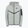 Felpa Nike Sportswear Tech Fleece Full-Zip da bambino grigio scuro heather/nero/nero 9