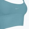 Reggiseno sportivo Nike Zenvy Rib Light Support smoky blue/white 3