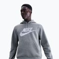 Felpa uomo Nike Club Pullover Hoodie dark grey heather/light smoke grey/white 4