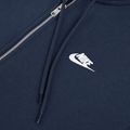 Felpa con cappuccio Nike Club Full Zip Uomo ossidiana/ossidiana/bianca 8