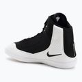 Nike Inflict 4 nero / bianco / grigio lupo scarpa da wrestling 3