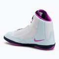 Nike Inflict 4 scarpa da wrestling bianco / ipervioletto / blu ghiacciaio / ossidiana 3