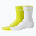 Calzini New Balance Running Stripe Midcalf 2 paia giallo/bianco