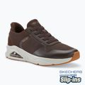 Uomo SKECHERS Uno Tres-Air Necessairy Scarpe comfort cioccolato