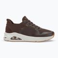 Uomo SKECHERS Uno Tres-Air Necessairy Scarpe comfort cioccolato 2