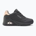 SKECHERS scarpe donna Uno Wedge Hi Steps nero/oro rosa 2