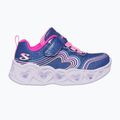 SKECHERS Heart Lights Retro Hearts scarpe per bambini in pelle navy/multi 10