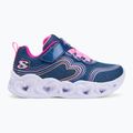 SKECHERS Heart Lights Retro Hearts scarpe per bambini in pelle navy/multi 2