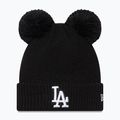 Berretto invernale da donna New Era Wmns Double Pom La Dodgers nero