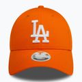 Berretto da baseball New Era League Essential 9FORTY Los Angeles Dodgers arancione da donna 3