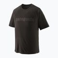 T-shirt Patagonia Capilene Cool Trail da uomo Logo grafico con testo a contorno/nero