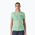 Camicia grafica da donna Patagonia Cap Cool Merino Blend fitz roy loss: verde sciacquato