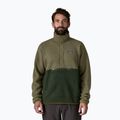 Felpa da uomo Patagonia Retro Pile 1 / 2 Snap P / O old growth green trekking