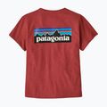 Patagonia P-6 Logo Responsabili-Tee da donna, rosso ceramica 4