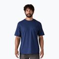 T-shirt Patagonia Boardshort Logo Pocket Uomo Responsibili clement blue