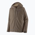 Giacca da pioggia isolata da uomo Patagonia Powder Town marlow brown