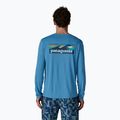 Maglia a maniche lunghe da uomo Patagonia Capilene Cool Daily - Boardshort Logo shore blue/light shore blue x-dye 3