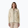Felpa donna Patagonia Retro Pile Hoody naturale con ellwood green