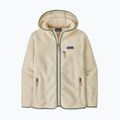 Felpa donna Patagonia Retro Pile Hoody naturale con ellwood green 4