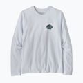 Maglia a maniche lunghe da trekking da uomo Patagonia Great Waves Responsibili Tee white