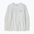 Longsleeve da donna Patagonia P-6 Logo Responsibili-Tee LS fiber white