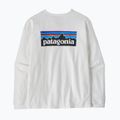 Longsleeve da donna Patagonia P-6 Logo Responsibili-Tee LS fiber white 2